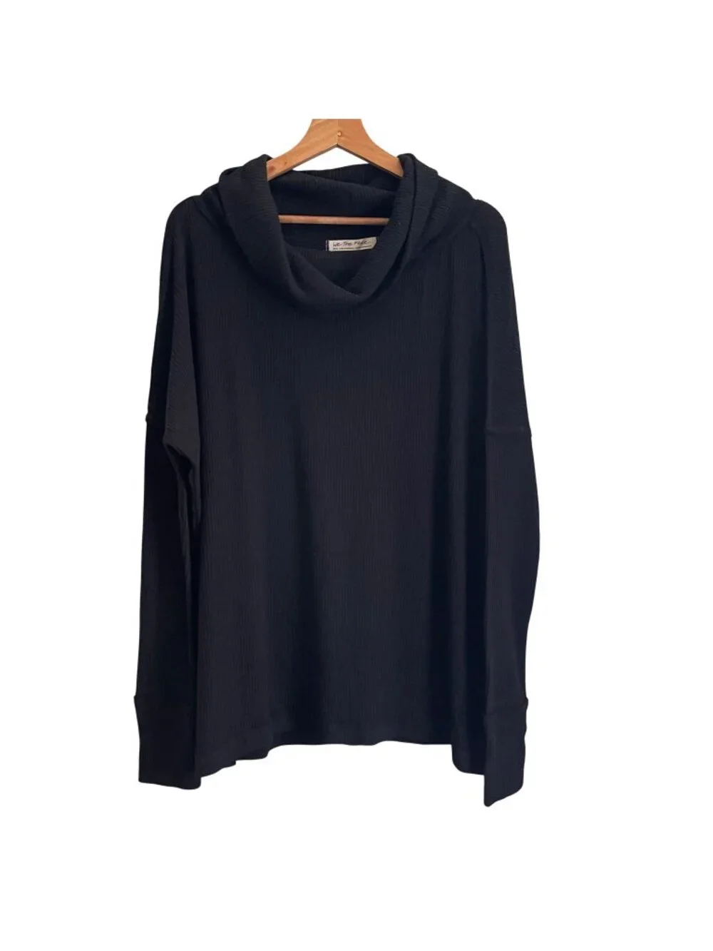 Free People We The Free Juicy Cowl Neck Top Size S Split Back Oversized NWT - Picture 1 of 11